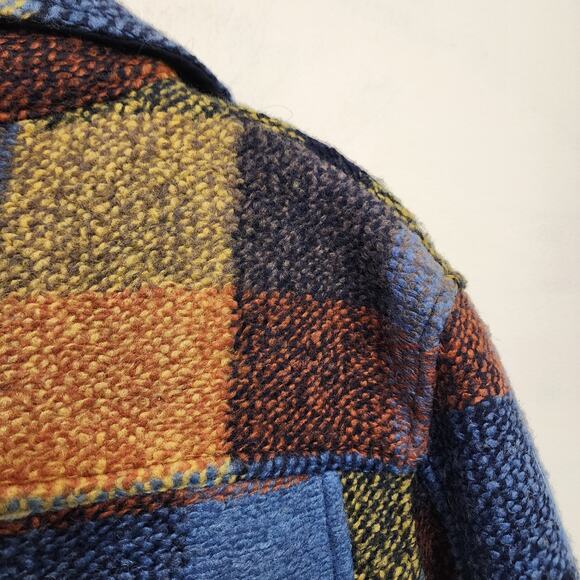 House of Harlow 1960 wool blend plaid cropped button front shacket woman's sz XS - Picture 6 of 8